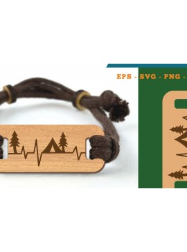 Σετ των 3 Intra απο ξύλο plywood 3mm-4mm πάχος Βραχιόλι Camping Cut  3 Δίασταση 5x5 cm INTRAFABR-118736015