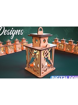 Σετ των 2 Intra απο ξύλο plywood 3mm-4mm πάχος κοπής με ελαφρύ λέιζερ Camping Night Δίασταση 30x20 cm INTRAFABR-99666822