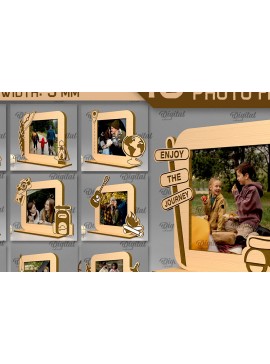 Σετ των 2 Intra απο ξύλο plywood 3mm-4mm πάχος Κάμπινγκ Κορνίζες φωτογραφιών κοπής με λέιζερ Δίασταση 20x30 cm INTRAFABR-92619236