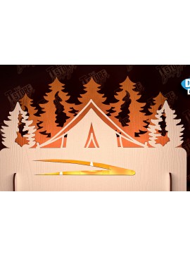 Σετ των 2 Intra απο ξύλο plywood 3mm-4mm πάχος Κάμπινγκ Σκηνή Απο | 3D κουτί κεριών Δίασταση 15x15 cm INTRAFABR-96145211