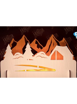Σετ των 2 Intra απο ξύλο plywood 3mm-4mm πάχος Κάμπινγκ Σκηνή Απο | 3D κουτί κεριών Δίασταση 15x15 cm INTRAFABR-96145440
