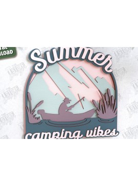 Intra απο ξύλο plywood 3mm-4mm πάχος Πινακίδα Camping | 3D Σκηνή Κάμπινγκ | Πεζοπορία Δίασταση 30x20 cm INTRAFABR-118208794