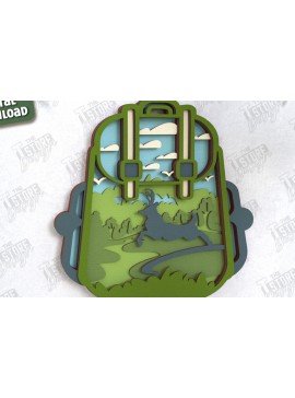 Intra απο ξύλο plywood 3mm-4mm πάχος Πινακίδα Camping | 3D Σκηνή Κάμπινγκ | Πεζοπορία Δίασταση 30x20 cm INTRAFABR-118208796