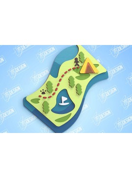 Σετ των 2 Intra απο ξύλο plywood 3mm-4mm πάχος Πινακίδα Camping | 3D Stand | Περιπέτεια |CNC Δίασταση 30x20 cm INTRAFABR-99490072