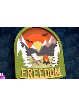 Intra απο ξύλο plywood 3mm-4mm πάχος Camping Sign Cut  | τρισδιάστατη πινακίδα κάμπινγκ Δίασταση 30x20 cm INTRAFABR-93164624