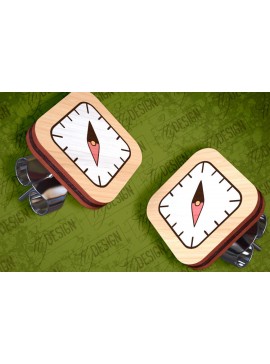 Σετ των 3 Intra απο ξύλο plywood 3mm-4mm πάχος Σκουλαρίκια Camping Stud Σχέδιο κοπής με λέιζερ Δίασταση 3x3 cm INTRAFABR-94157191