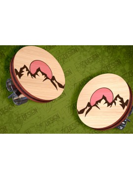 Σετ των 3 Intra απο ξύλο plywood 3mm-4mm πάχος Σκουλαρίκια Camping Stud Σχέδιο κοπής με λέιζερ Δίασταση 3x3 cm INTRAFABR-94157156