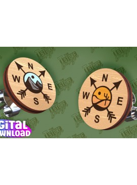 Σετ των 3 Intra απο ξύλο plywood 3mm-4mm πάχος Σκουλαρίκια Camping Stud Cut  | Jewelly Δίασταση 3x3 cm INTRAFABR-94847434