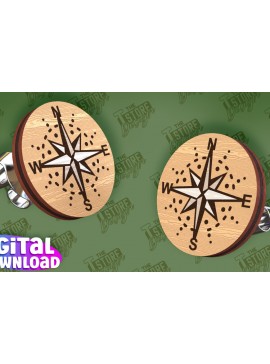 Σετ των 3 Intra απο ξύλο plywood 3mm-4mm πάχος Σκουλαρίκια Camping Stud Cut  | Jewelly Δίασταση 3x3 cm INTRAFABR-94847468