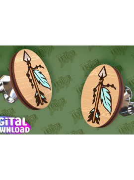 Σετ των 3 Intra απο ξύλο plywood 3mm-4mm πάχος Σκουλαρίκια Camping Stud Cut  | Jewelly Δίασταση 3x3 cm INTRAFABR-94847482
