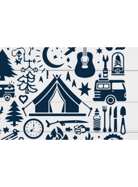 Σετ των 3 Intra απο ξύλο plywood 3mm-4mm πάχος αρχείου αποκοπής θέματος Camping Δίασταση 4x4 cm INTRAFABR-95839582