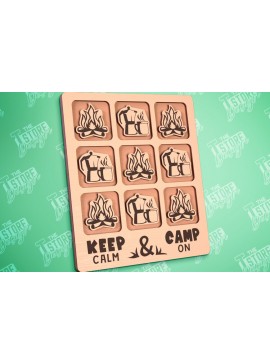 Σετ των 2 Intra απο ξύλο plywood 3mm-4mm πάχος Κάμπινγκ Tic Tac Toe | Ξύλινο σχέδιο παιχνιδιών Δίασταση 30x20 cm INTRAFABR-100001703