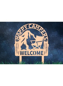 Intra απο ξύλο plywood 3mm-4mm πάχος Πινακίδα πασσάλου κάμπινγκ | Camping Vibes |CNC Δίασταση 30x20 cm INTRAFABR-101517917