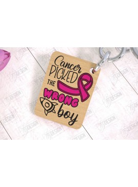 Σετ των 3 Intra απο ξύλο plywood 3mm-4mm πάχος Μπρελόκ Ευαισθητοποίησης για τον Καρκίνο | Νικητής Καρκίνου Δίασταση 6x6 cm INTRAFABR-111796426