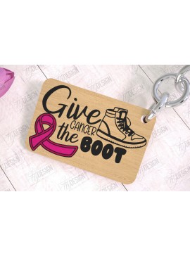 Σετ των 3 Intra απο ξύλο plywood 3mm-4mm πάχος Μπρελόκ Ευαισθητοποίησης για τον Καρκίνο | Νικητής Καρκίνου Δίασταση 6x6 cm INTRAFABR-111796430