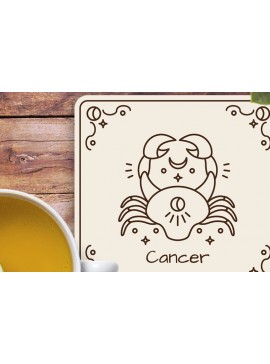 Intra απο ξύλο plywood 3mm-4mm πάχος Cancer Zodiac Coasters Χαρακτική με λέιζερ Δίασταση 30x20 cm INTRAFABR-122549652