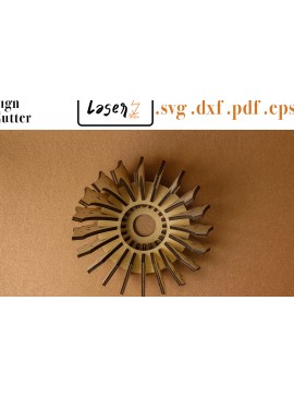 Σετ των 2 Intra απο ξύλο plywood 3mm-4mm πάχος Κηροπήγιο Αστέρι φαναριού για Δίασταση 15x15 cm INTRAFABR-111616836