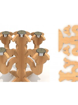 Intra απο ξύλο plywood 3mm-4mm πάχος Κηροπήγιο για Glowforge Δίασταση 30x20 cm INTRAFABR-39074583