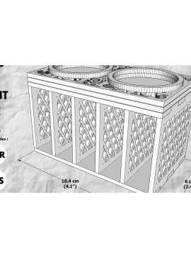 Σετ των 2 Intra απο ξύλο plywood 3mm-4mm πάχος Στήριγμα κεριού, , κοπής με λέιζερ Δίασταση 15x15 cm INTRAFABR-80614883