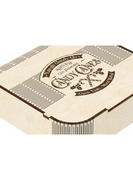 Σετ των 2 Intra απο ξύλο plywood 3mm-4mm πάχος Κουτί καραμελών Δίασταση 15x15 cm INTRAFABR-30390388