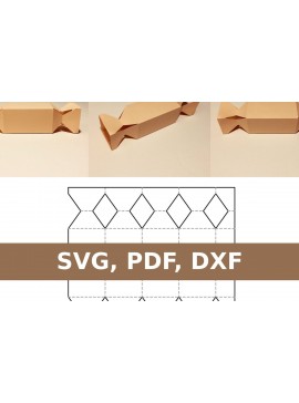 Σετ των 2 Intra απο ξύλο plywood 3mm-4mm πάχος Κουτί καραμελών Δίασταση 15x15 cm INTRAFABR-33135545