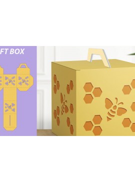 Σετ των 3 Intra απο ξύλο plywood 3mm-4mm πάχος Κουτί Candy Box  3d Gift Box Papercut Δίασταση 10x10 cm INTRAFABR-116465296