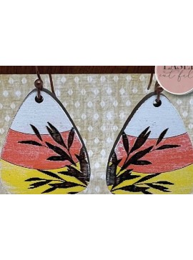 Σετ των 3 Intra απο ξύλο plywood 3mm-4mm πάχος Σκουλαρίκια λέιζερ Candy Corn Δίασταση 3x3 cm INTRAFABR-73351674