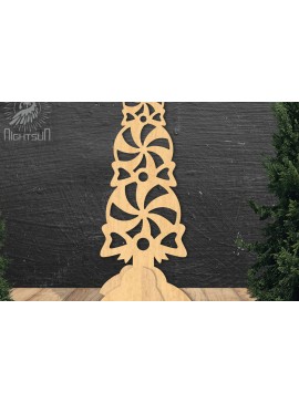 Σετ των 2 Intra απο ξύλο plywood 3mm-4mm πάχος Candy Pile Cut  Decor Δίασταση 15x15 cm INTRAFABR-112551470