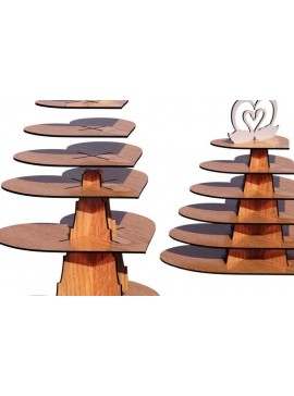 Σετ των 2 Intra απο ξύλο plywood 3mm-4mm πάχος Σταντ καραμέλας Δίασταση 15x15 cm INTRAFABR-34218759