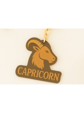Σετ των 3 Intra απο ξύλο plywood 3mm-4mm πάχος Μπρελόκ Capricorn Zodiac Δίασταση 6x6 cm INTRAFABR-120350621