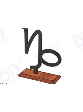 Σετ των 3 Intra απο ξύλο plywood 3mm-4mm πάχος Ζώδια Αιγόκερως με Stand Δίασταση 3x3 cm INTRAFABR-111561214