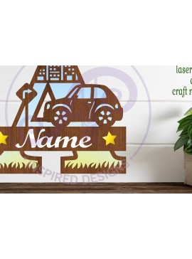 Σετ των 3 Intra απο ξύλο plywood 3mm-4mm πάχος Μονόγραμμα κεφαλαίου αυτοκινήτου Επιστολή Δίασταση 9x9 cm INTRAFABR-100097793