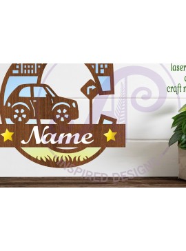 Σετ των 3 Intra απο ξύλο plywood 3mm-4mm πάχος Μονόγραμμα κεφαλαίου αυτοκινήτου Γράμμα C Δίασταση 9x9 cm INTRAFABR-100097926