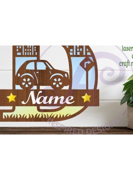 Σετ των 3 Intra απο ξύλο plywood 3mm-4mm πάχος Μονόγραμμα κεφαλαίου αυτοκινήτου Γράμμα D Δίασταση 9x9 cm INTRAFABR-100097946