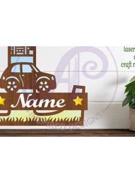 Σετ των 3 Intra απο ξύλο plywood 3mm-4mm πάχος Μονόγραμμα κεφαλαίου αυτοκινήτου Γράμμα L Δίασταση 9x9 cm INTRAFABR-100098202