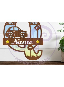 Σετ των 3 Intra απο ξύλο plywood 3mm-4mm πάχος Μονόγραμμα κεφαλαίου αυτοκινήτου Γράμμα Q Δίασταση 9x9 cm INTRAFABR-100098300