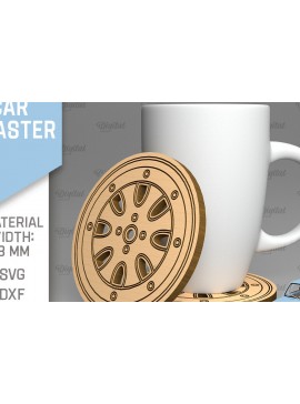 Σετ των 2 Intra απο ξύλο plywood 3mm-4mm πάχος Σουβέρ αυτοκινήτου . Τροχό Coaster Δίασταση 30x20 cm INTRAFABR-89942906