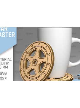 Σετ των 2 Intra απο ξύλο plywood 3mm-4mm πάχος Σουβέρ αυτοκινήτου . Τροχό Coaster Δίασταση 30x20 cm INTRAFABR-89943035