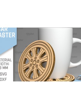 Intra απο ξύλο plywood 3mm-4mm πάχος Σουβέρ αυτοκινήτου . Τροχό Coaster Δίασταση 30x20 cm INTRAFABR-90002524