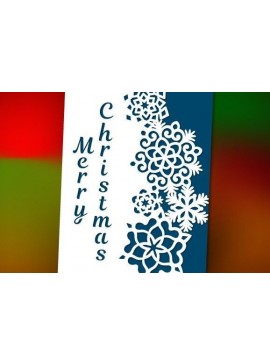 Σετ των 3 Intra απο ξύλο plywood 3mm-4mm πάχος Κάρτα Καλά Χριστούγεννα με νιφάδες χιονιού Δίασταση 5x7 cm INTRAFABR-32872555