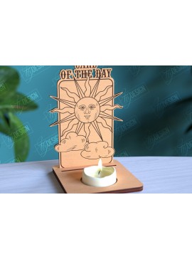 Intra απο ξύλο plywood 3mm-4mm πάχος Σχέδιο θήκης κάρτας Ταρώ της ημέρας Δίασταση 30x20 cm INTRAFABR-97019487