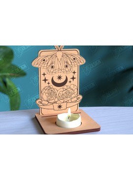 Intra απο ξύλο plywood 3mm-4mm πάχος Σχέδιο θήκης κάρτας Ταρώ της ημέρας Δίασταση 30x20 cm INTRAFABR-97019532