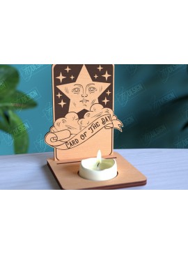 Intra απο ξύλο plywood 3mm-4mm πάχος Σχέδιο θήκης κάρτας Ταρώ της ημέρας Δίασταση 30x20 cm INTRAFABR-97019558