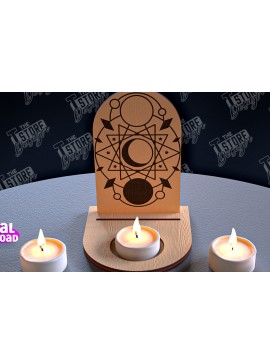 Intra απο ξύλο plywood 3mm-4mm πάχος Σχέδιο θήκης κάρτας Ταρώ της ημέρας Δίασταση 30x20 cm INTRAFABR-96568494