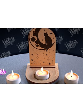 Σετ των 2 Intra απο ξύλο plywood 3mm-4mm πάχος Σχέδιο θήκης κάρτας Ταρώ της ημέρας Δίασταση 30x20 cm INTRAFABR-96568500