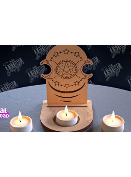 Σετ των 2 Intra απο ξύλο plywood 3mm-4mm πάχος Σχέδιο θήκης κάρτας Ταρώ της ημέρας Δίασταση 30x20 cm INTRAFABR-96568510