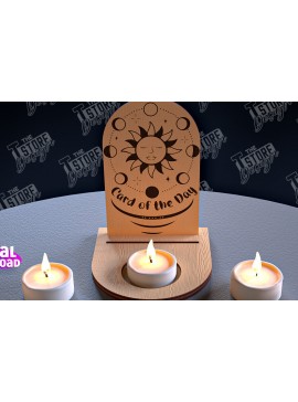 Intra απο ξύλο plywood 3mm-4mm πάχος Σχέδιο θήκης κάρτας Ταρώ της ημέρας Δίασταση 30x20 cm INTRAFABR-96568460