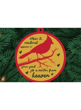 Σετ των 3 Intra απο ξύλο plywood 3mm-4mm πάχος Καρδινάλια Χριστουγεννιάτικα στολίδια  Δίασταση 8x8 cm INTRAFABR-110935190