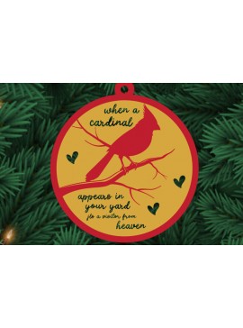 Σετ των 3 Intra απο ξύλο plywood 3mm-4mm πάχος Καρδινάλια Χριστουγεννιάτικα στολίδια  Δίασταση 8x8 cm INTRAFABR-110935317