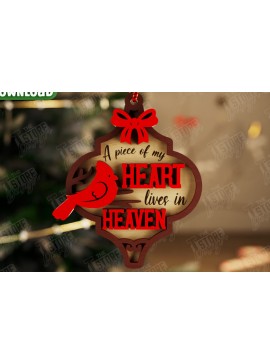 Σετ των 3 Intra απο ξύλο plywood 3mm-4mm πάχος Χριστουγεννιάτικο στολίδι Cardinal Memorial|CNC Δίασταση 8x8 cm INTRAFABR-107885896